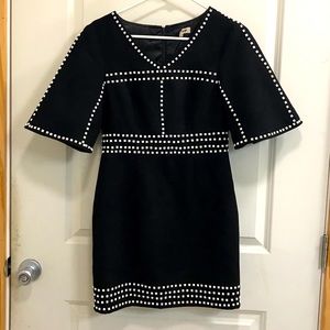 Vntg LBD with bell sleeves and beading
